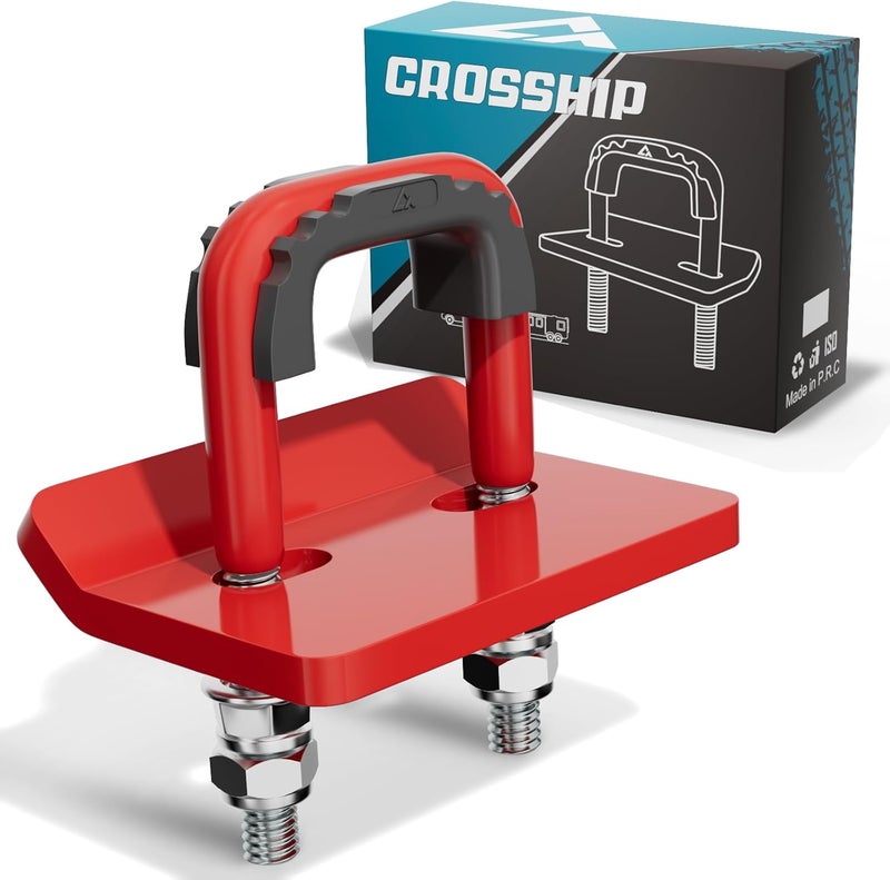 CROSSHIP Hitch Tightener for 1.25" and 2" - Anti Rattle Clamp, Heavy Duty Hitch Stabilizer Easy Installation, Reduce Movement on Mount Tray Cargo Carrier Bike Rack Trailer Ball, Red - Image 1